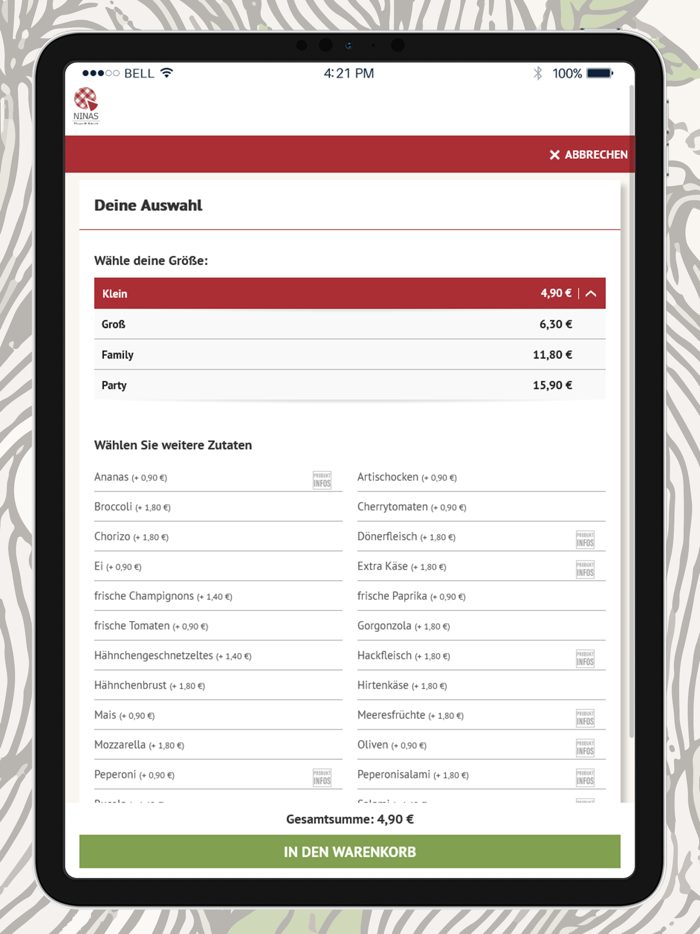 Ninas Pizza and Bistro