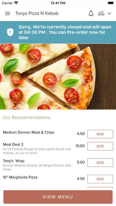 Tonys Pizza N Kebab Screenshot