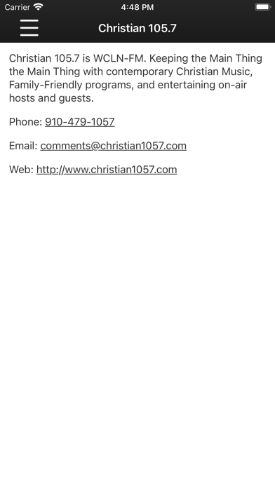 Christian 105.7 Screenshot