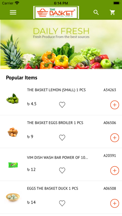 The Basket - Grocery Shopping Screenshot