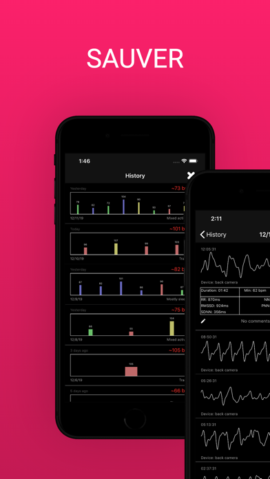 Screenshot #2 pour Coeur Pouls - ECG Moniteur App