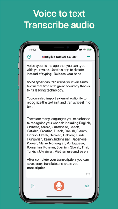 Voice Transcriber - Dictation Screenshot