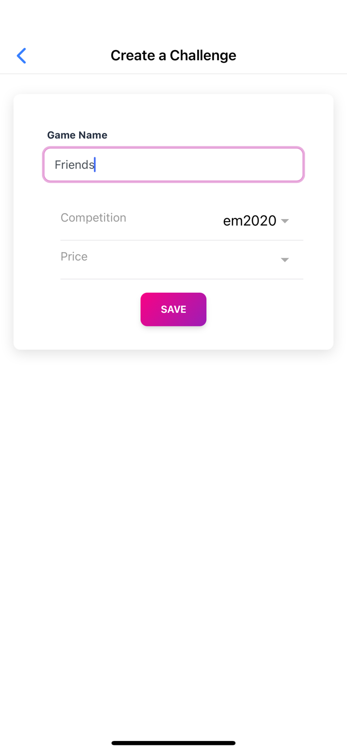 Soccer tipp game for friends