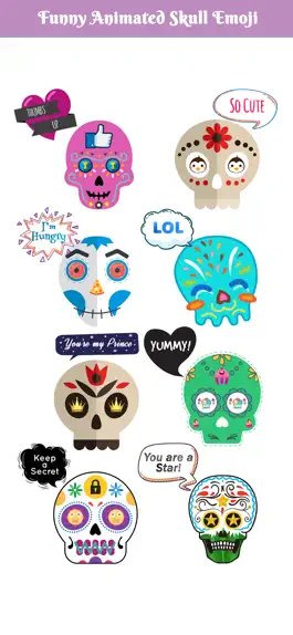 Game screenshot Animated Funny Skull Emoji hack
