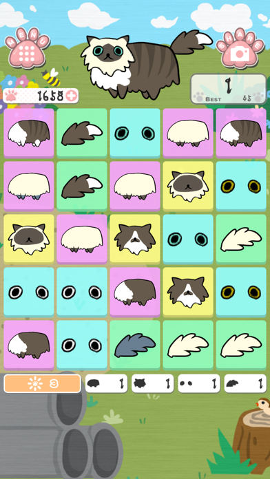 combine cats puzzle "miatch!" screenshot 2