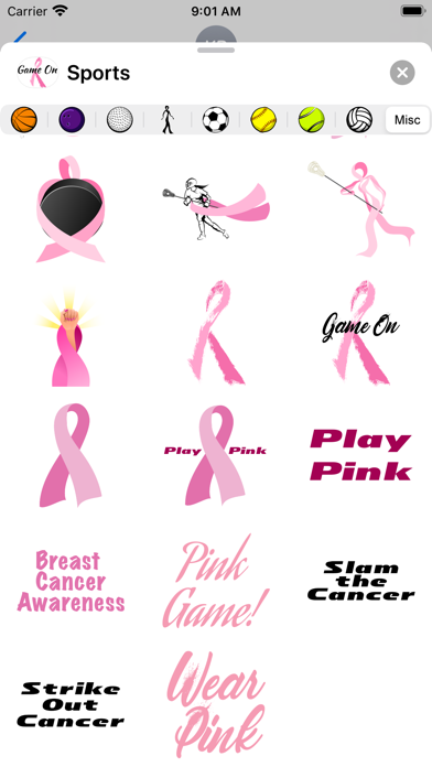 Breast Cancer Sport Ribbons Screenshot