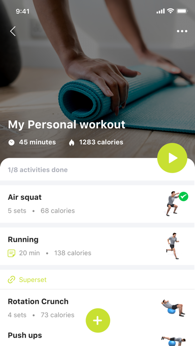 Creole Fitness App Screenshot