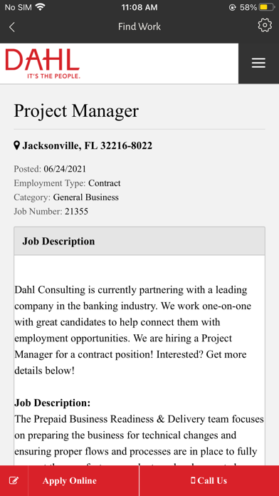 DAHL Careers Screenshot