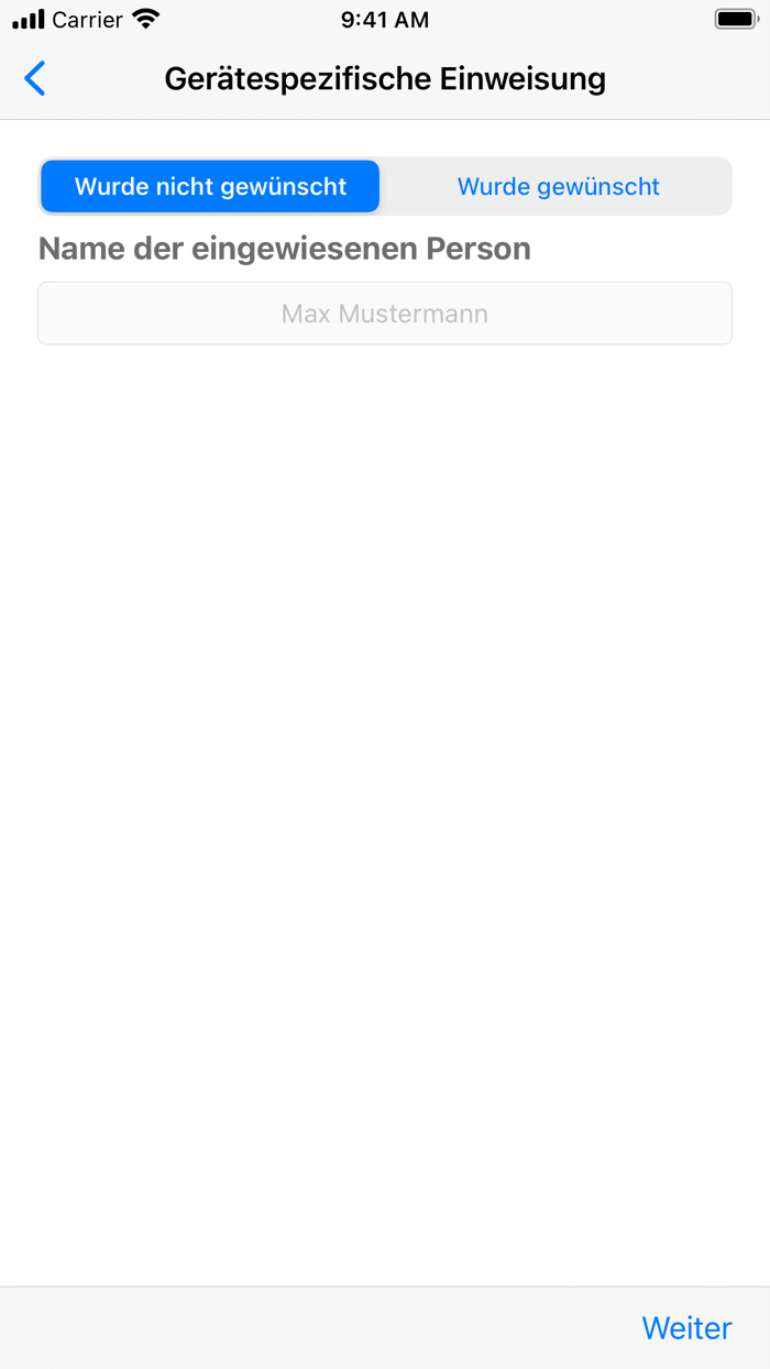 Mira - Papierlose Übergabe