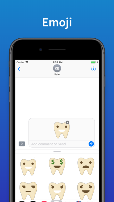 Screenshot #2 pour Tooth Emojis Stickers for text