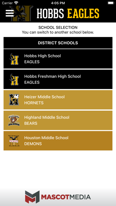 Hobbs Athletics Screenshot