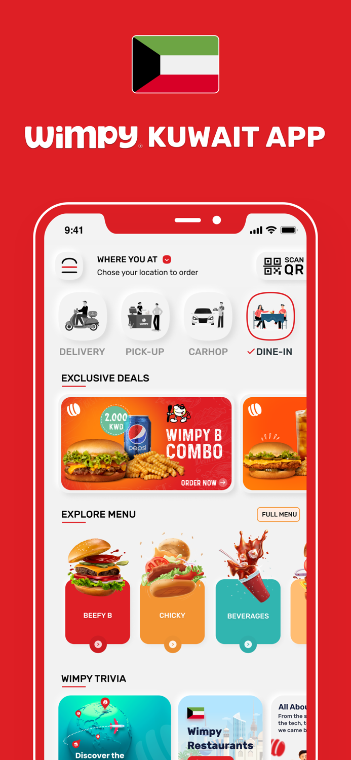 Wimpy Kuwait - Order Burgers