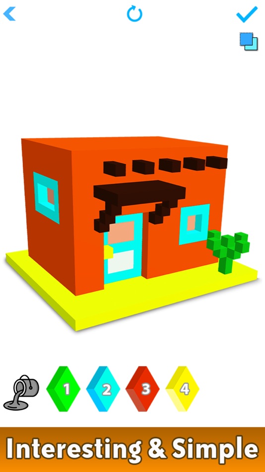 #4. House 3D Voxel Color By Number (iOS) 由: Aysha Sehar