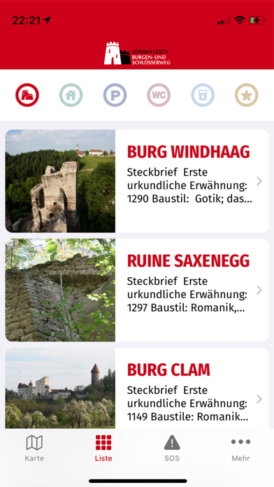 Screenshot #2 pour Burgen- & Schlösserweg (AT/CZ)