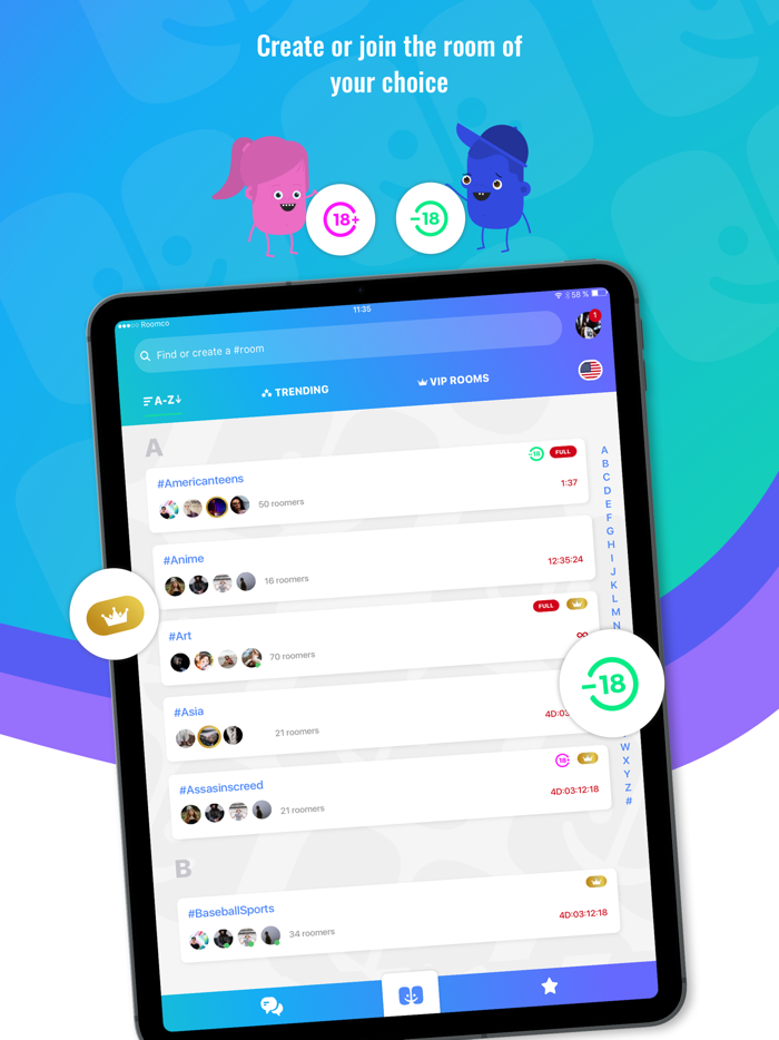 Roomco chat and communities