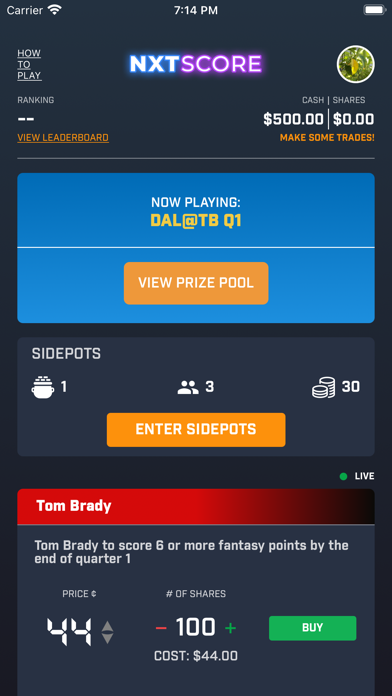 NXTSCORE Screenshot