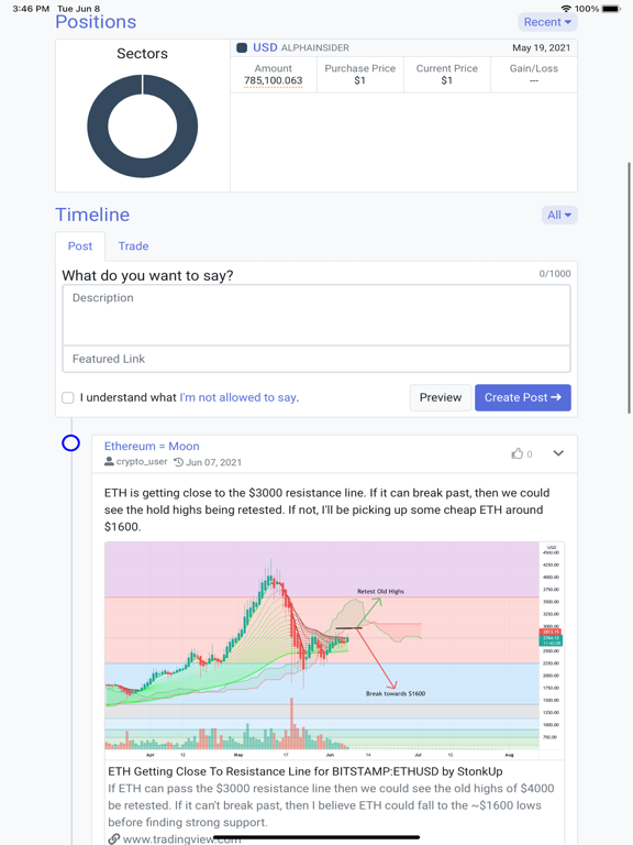 AlphaInsider iPad screenshot 3 - Finance app