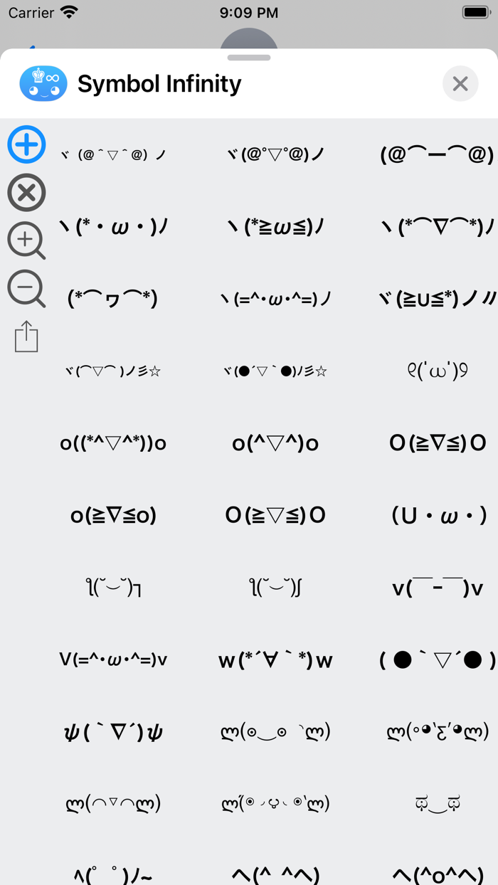 Symbol Infinity Font Keyboard
