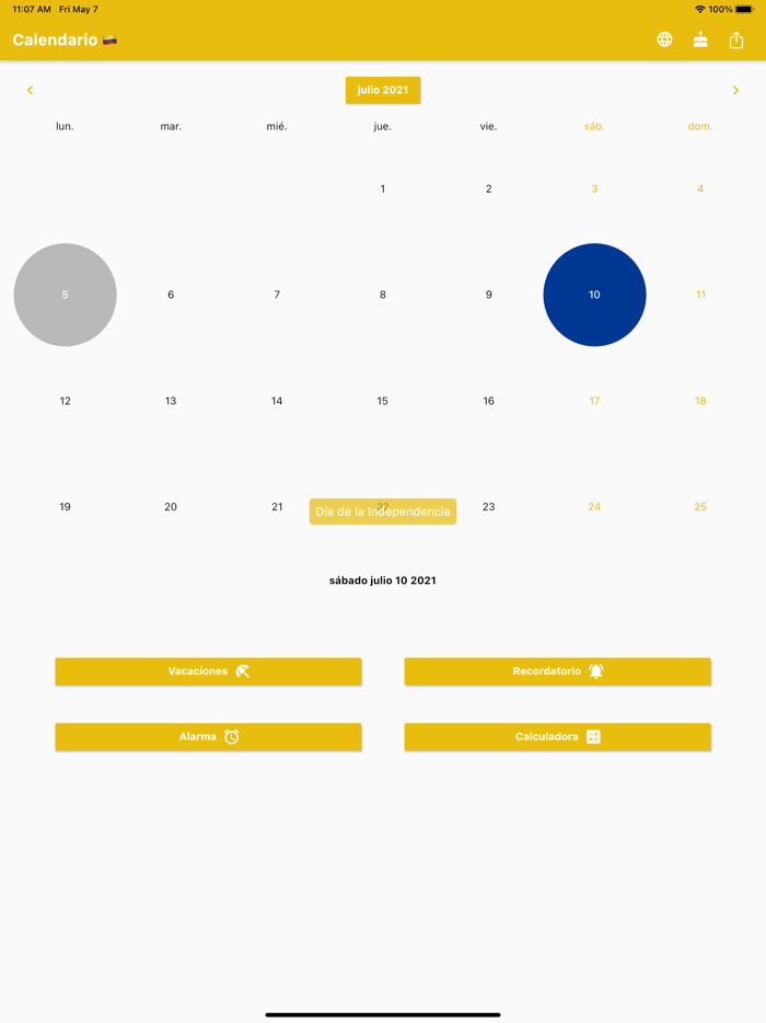 Calendario Colombia 2023