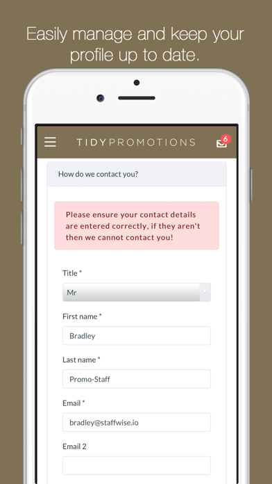 Tidy Promotions Screenshot