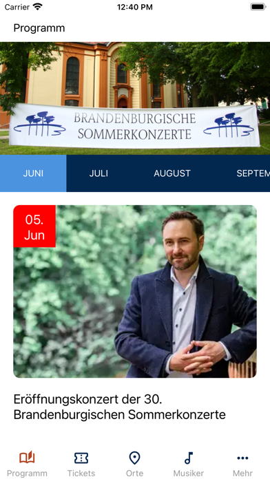 Sommerkonzerte Screenshot