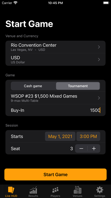 Pokeri: Live Poker Tracker Screenshot