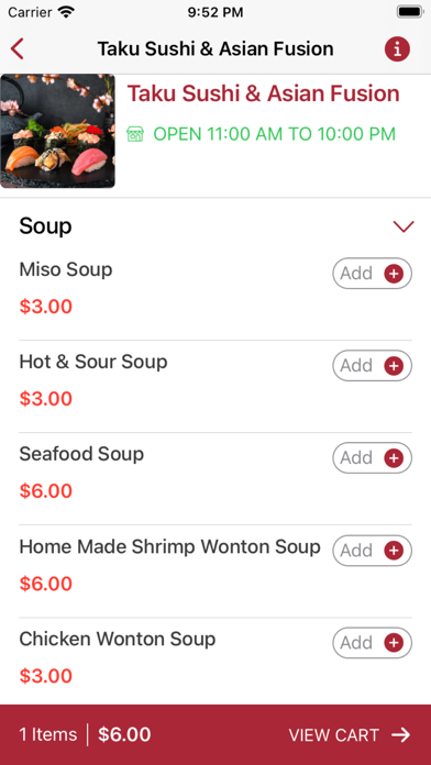 Taku Sushi & Asian Fusion Screenshot