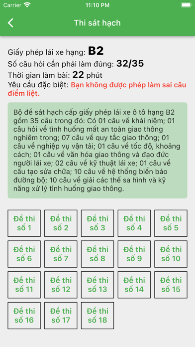 Ôn thi bằng lái Screenshot