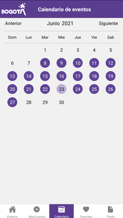 Agenda_IDRD Screenshot