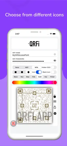 Game screenshot QRFi - WiFi QR Code generator apk