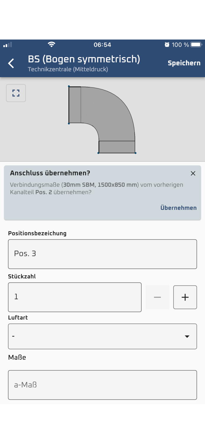 Digitales Lüftungsaufmaß