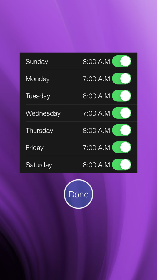 #3. Weekly Alarm Clock (iOS) 由: HANBUNCO, INC.