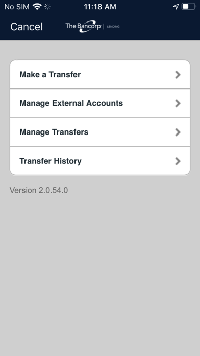 Bancorp Lending Screenshot