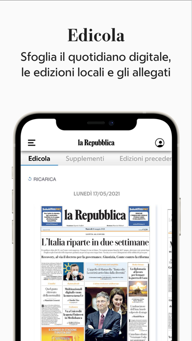 la Repubblica - news online Screenshot