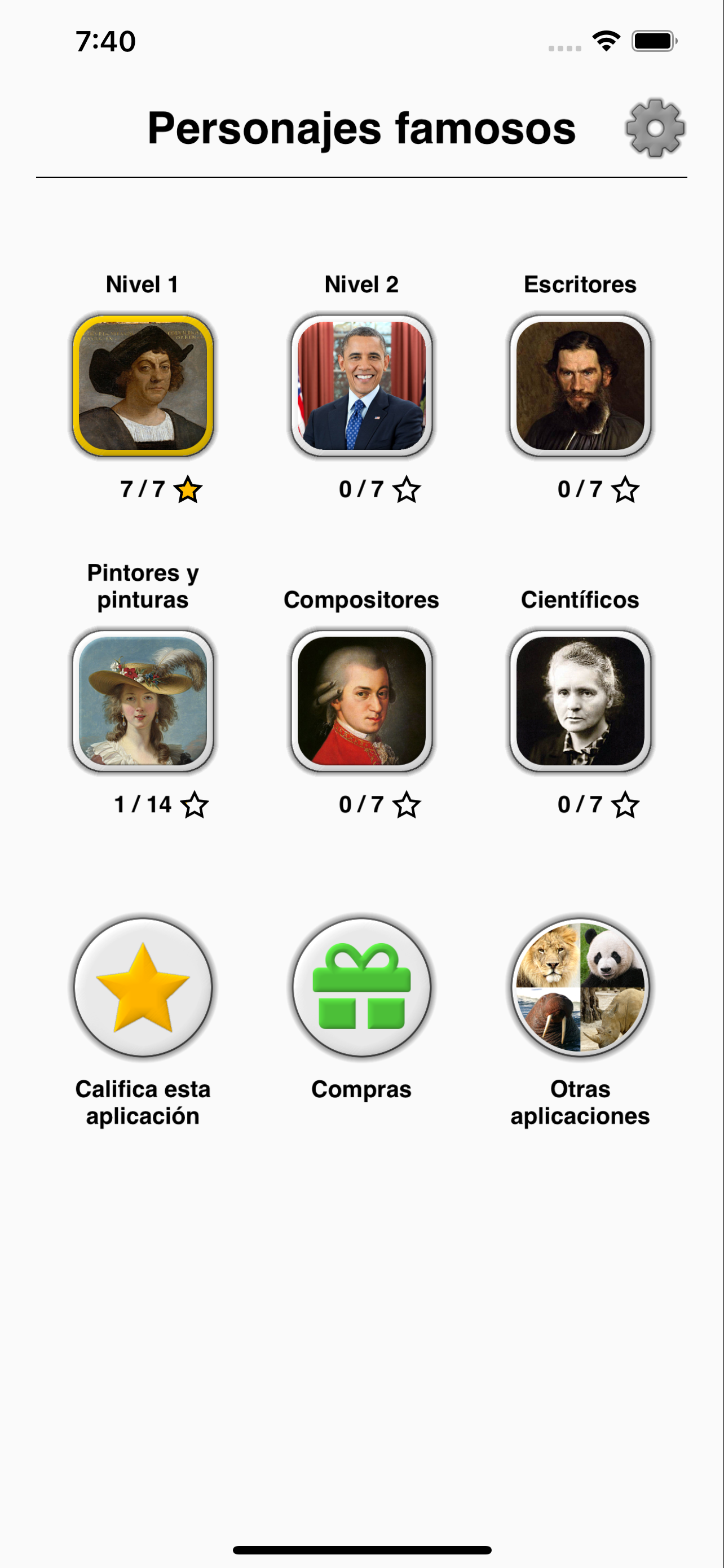 Las personas famosas - El quiz