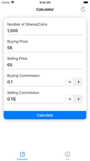 stock calculator, profit calc iphone screenshot 1