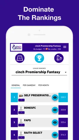 Game screenshot cinch Premiership Fantasy apk