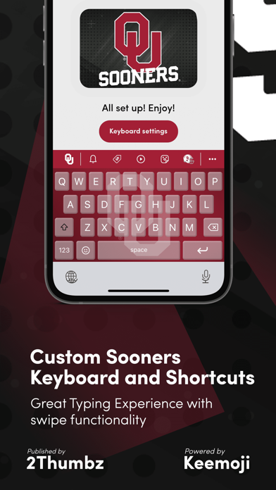Oklahoma Sooners Keyboard Screenshot