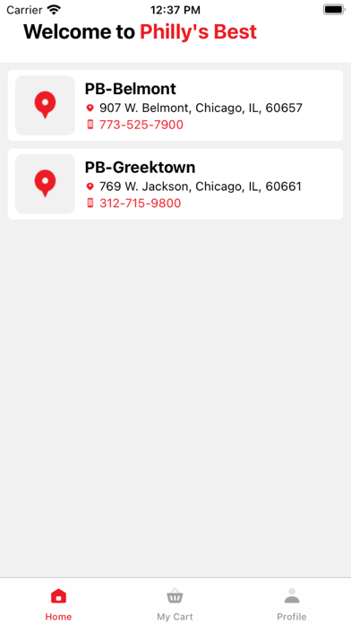Philly's Best - Restaurant Screenshot