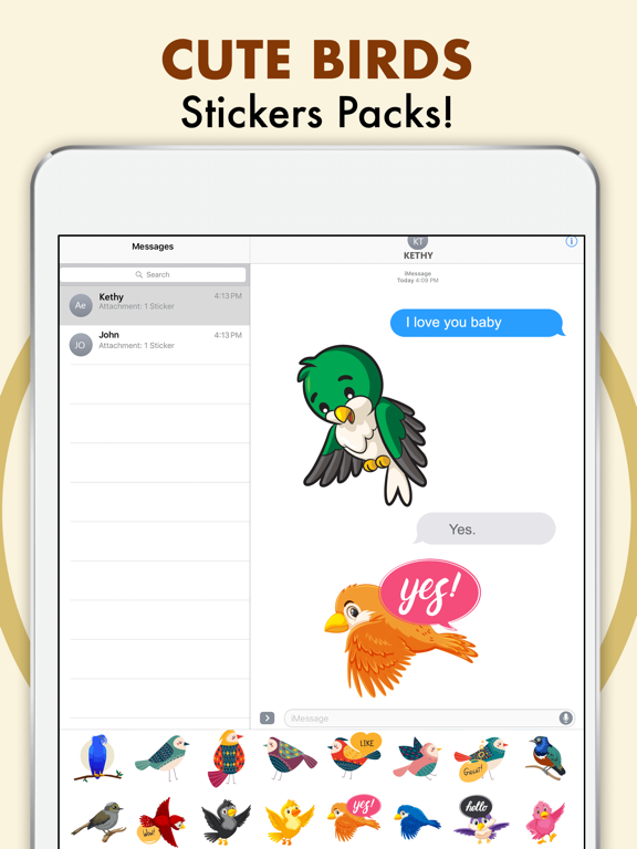 Screenshot #2 for Stylish Bird Stickers