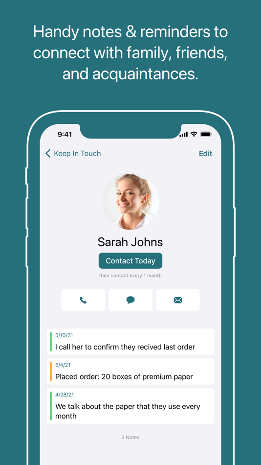 #3. Keep In Touch CRM (iOS) Podle: Qukio