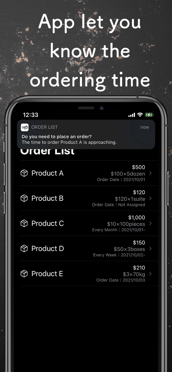 Order List - works with Mail