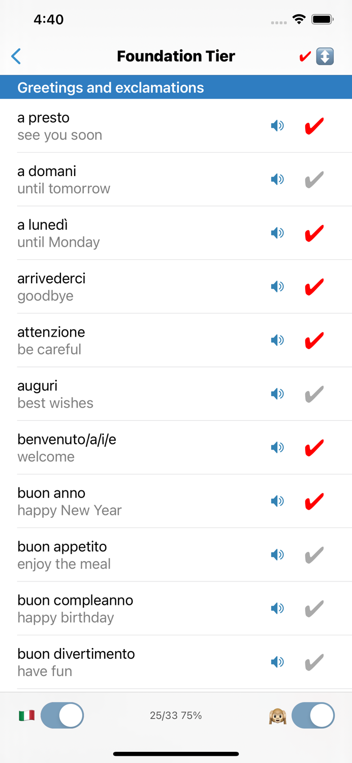 cRaMiT Italian GCSE Vocabulary