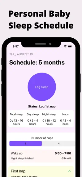 Game screenshot Newborn Sleep Log & Schedule apk