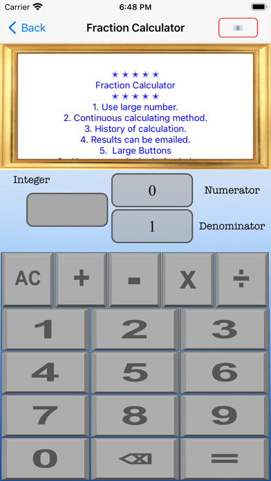 Fraction Pro Calculator Screenshot