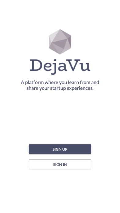 DejaVu: A Startup Refuge Screenshot