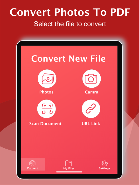 The PDF Photos - JPG to PDF iPad screenshot 1 - Business app
