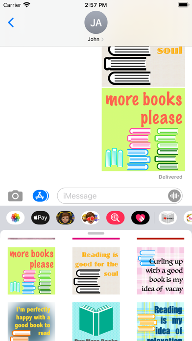 I love books stickers Screenshot