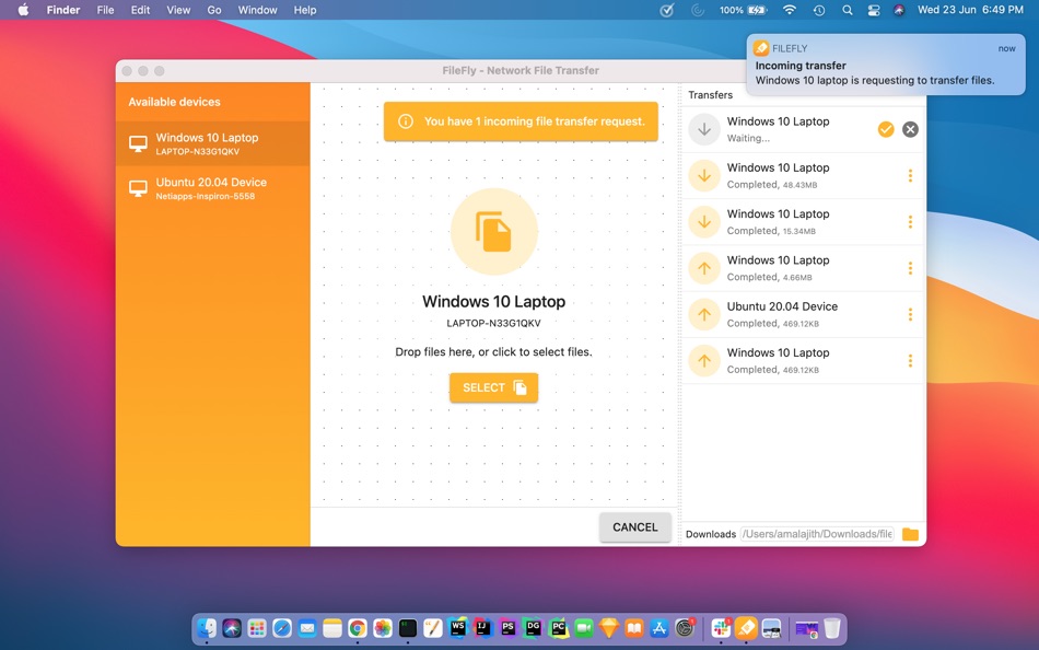 #1. FileFly Network File Transfer (macOS) 由: Amal Ajith