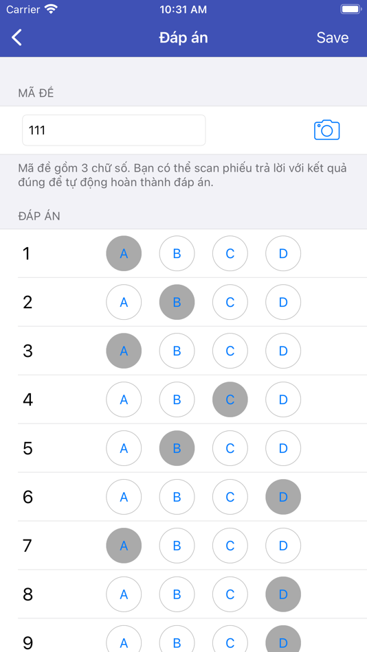 #6. Chấm thi trắc nghiệm (iOS) 来自: VIET NGUYEN